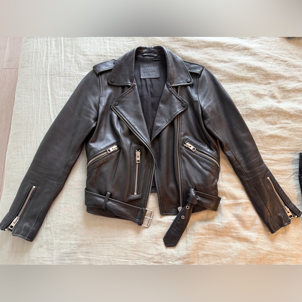 All Saints Balfern leather jacket